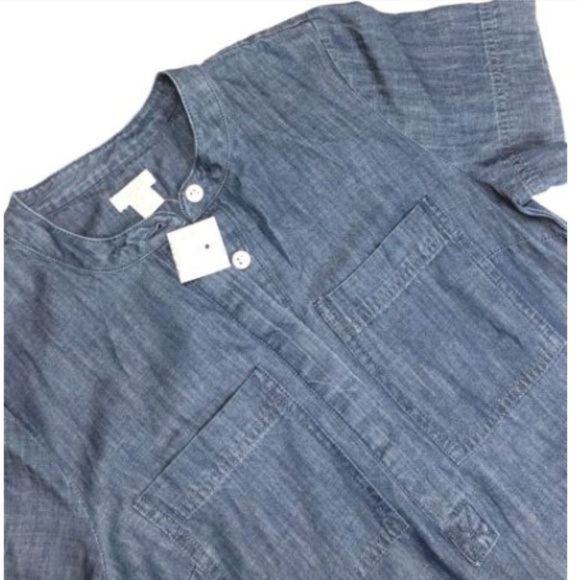 J.Crew XS Denim Chambray Shirtdress Short Dress - Picture 4 of 8